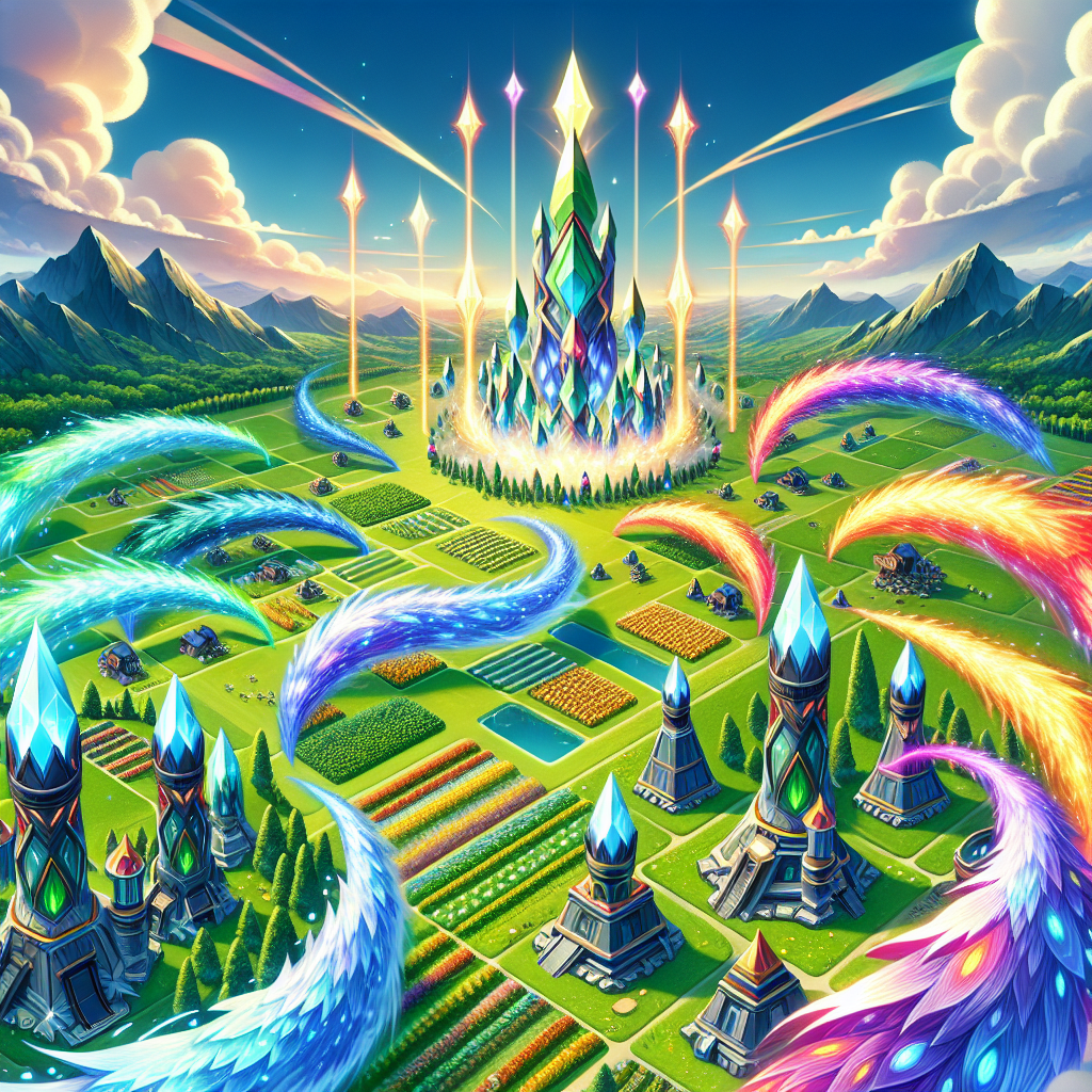 Tower defense gameplay showcasing various towers and enemies